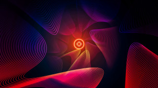 Red blue abstract circular light - an abstract sculpture free wallpaper