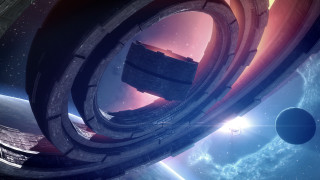 Futuristic space station earth aurora - a futuristic space station free wallpaper