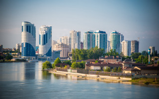 City skyline river bridge architecture - the river free wallpaper