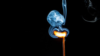 Matchstick lit smoke black background - arie smit free wallpaper for desktop