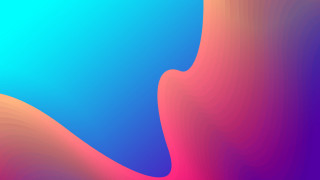Blue pink gradient curved abstract - elizabeth murray free wallpaper