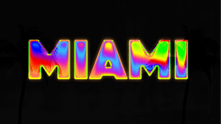 Neon miami palm trees dark - neon free wallpaper
