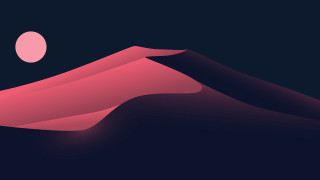 Pink mountain pink sun black - a pink circle free wallpaper