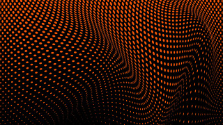 Black orange dot pattern fence - kinetic pointillism free wallpaper for desktop