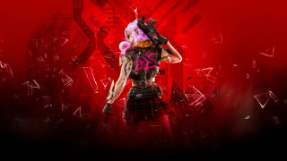 Pink hair gun cyberpunk red - her hand free wallpaper