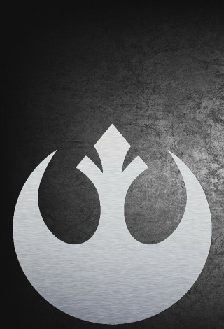 Star wars symbol black background 2 - a white circle free wallpaper for mobile