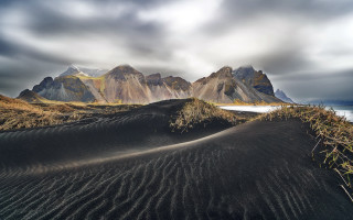 Mountain range water sand dune - a body of water free wallpaper for desktop