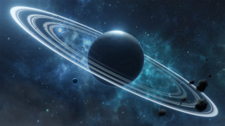 Planet ring space stars dust - image of a planet free wallpaper