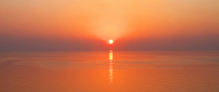 Sunset boat surfboard orange sky - andreas gursky free wallpaper