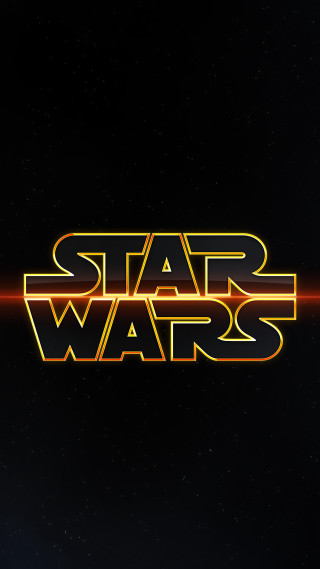Star wars logo black background - international free wallpaper for mobile