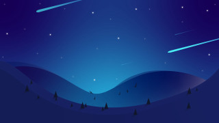 Night sky stars mountain trees - a few star free wallpaper