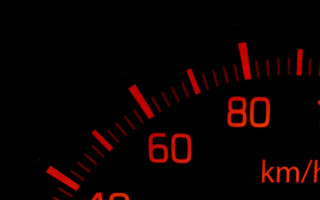 Speedometer red numbers black background - les automatiste free wallpaper
