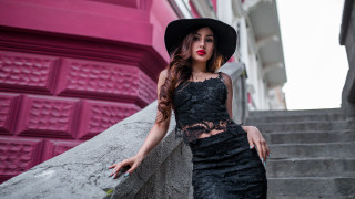 Black dress hat stairs fashion - a set of stairs free wallpaper