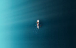 Ocean paddleboat minimalism tranquil microscopic - tranquil free wallpaper