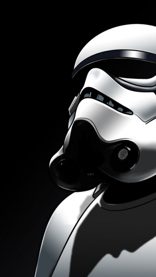 Star wars helmet monochrome moon - a white helmet free wallpaper