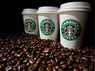 Three starbucks cups coffee beans - coffee bean free wallpaper for desktop