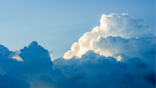 Plane clouds blue sky mountains 2 - free sky wallpaper