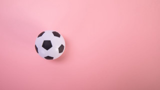 Soccer ball pink gradient checkered - text free wallpaper
