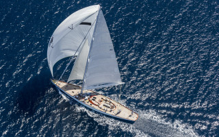 Sailboat ocean sunny day white - ann thetis blacker free wallpaper