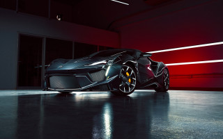 Black sports car garage red 6 - cubofuturism free wallpaper