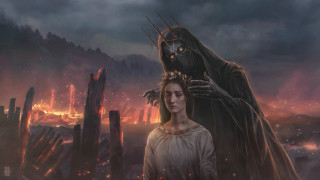 Woman man demon dark forest - a dark forest free wallpaper for desktop