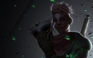 Woman baseball bat green light - dai jin free wallpaper