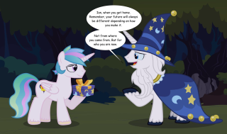 Pony gesture magic christmas night - free holidays wallpaper for desktop