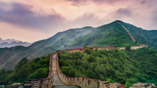 Stone wall mountain sunset bridge - emperor huizong of song free wallpaper