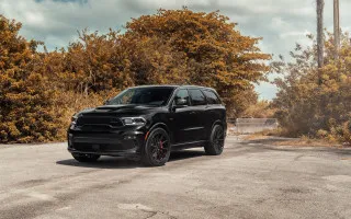 Black dodge suv autumn tilt - black free wallpaper for desktop