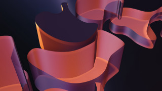 Purple orange abstract ribbon black - an abstract sculpture free wallpaper for desktop