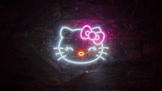 Neon hello kitty brick hologram - carlos trillo name free wallpaper