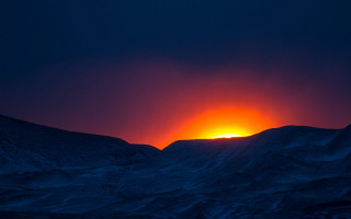 Sunset mountains orange sun clouds - dark cloud free wallpaper for desktop