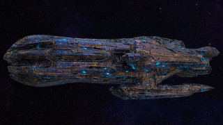 Futuristic spaceship starry background aurora - a futuristic space ship free wallpaper