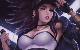 Woman hat uniform microphone sword - her hand free wallpaper