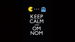 Black background yellow blue ghost - calm free wallpaper