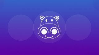 Purple cat head three circles - behance hd free wallpaper
