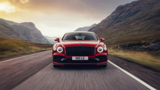 Red bentley mountain road sky - the mountain free wallpaper