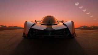 Futuristic car sunset bubbles desert - the sunset free wallpaper