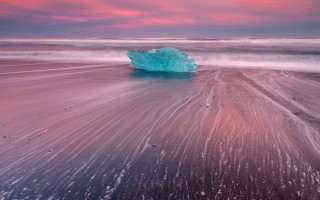 Blue iceberg beach sunset mystical - a sandy beach next free wallpaper