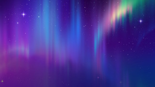 Aurora borealis stars moon cityscape - aurora free wallpaper