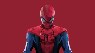 Spiderman red background black blue - a spider man free wallpaper