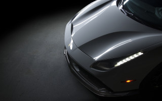 Car lights dark room building - the dark room of a building free wallpaper