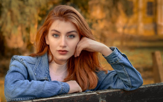 Red haired woman blue eyes 11 - preraphaelitism free wallpaper