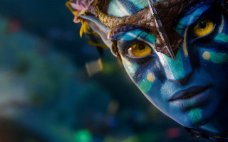 Blue makeup butterflies fantasy matte - weta digital free wallpaper for desktop