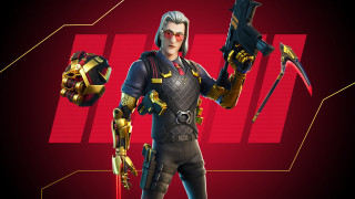 Fortnix cyborg gun sunglasses whitehair - a character free wallpaper