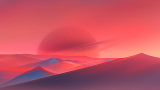 Red blue landscape mountain sunset - landscape free wallpaper