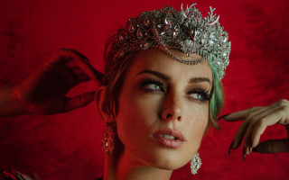 Renaissance greenhair tiara handsup flemishbaroque - a tiara free wallpaper