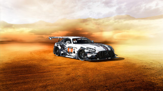 Car gun desert cloudy sky - hdri free wallpaper