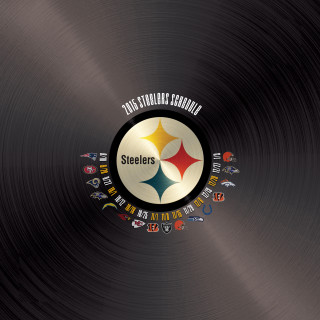 Pittsburgh football logo black silver - superflat free wallpaper for tablet