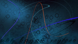 Blue orange abstract circles lines - golden ratio illustration free wallpaper